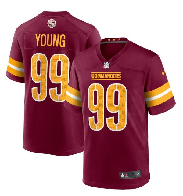 Men's Washington Football Team #99 Chase Young 2022 Burgundy Commanders Game Stitched Jersey Men's Washington Football Team #99 Chase Young 2022 Burgundy Commanders Game Stitched Jersey